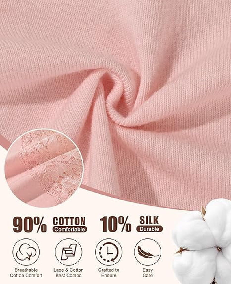 Lace Thongs for Women, 20-Pack Low Rise No Show Stay-Put Breathable