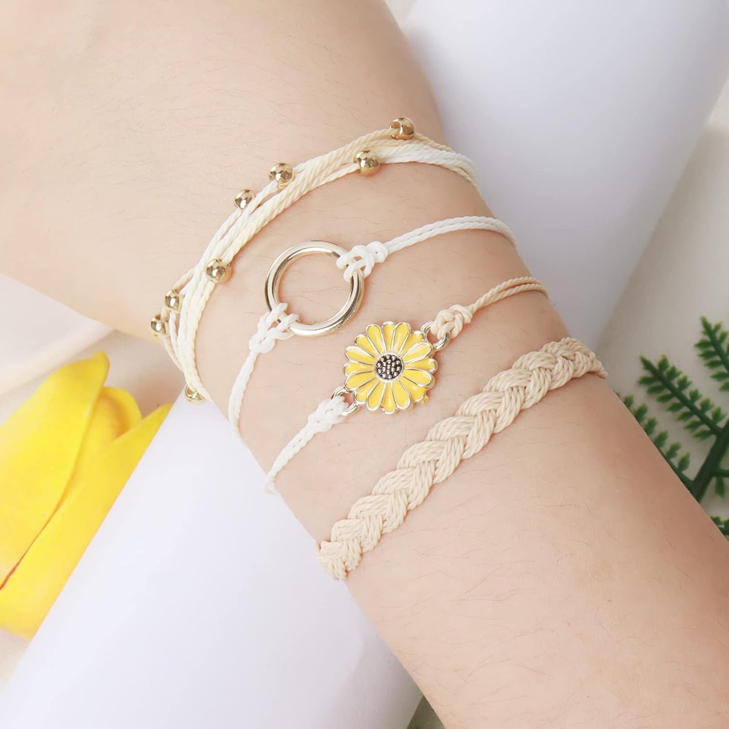Ankle Bracelets for Girls Waterproof Boho Bracelets for Women Christmas Jewelry Gift