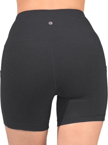 - High Waist Power Flex Biker Shorts with Side Pockets - 5", 7", 9"