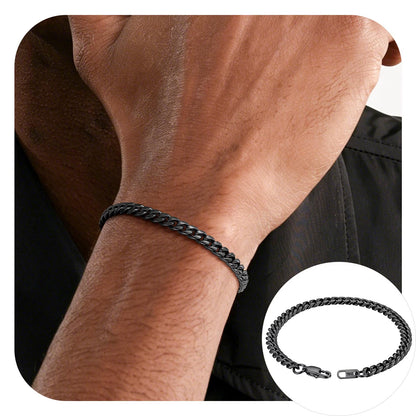 Gold Plated Bracelet for Men Chunky Cuban Bracelet 14MM 7.5 Inch Stainless Steel Chain Bracelet Birthday Father Day Graduation Jewelry Gifts for Him Dad Adults Age