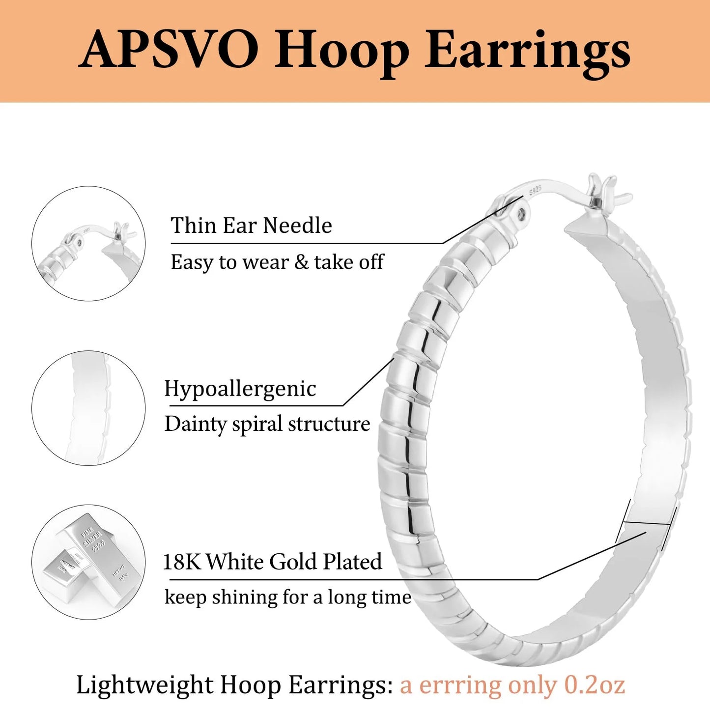 2 Pairs 18K Gold Plated Hoop Earrings for Women CZ Post Hypoallergenic Earrings Set Birthday Graduation Jewelry Gifts Her Mom Wife Girlfriend Female Lady Adults Ideas 20/30MM