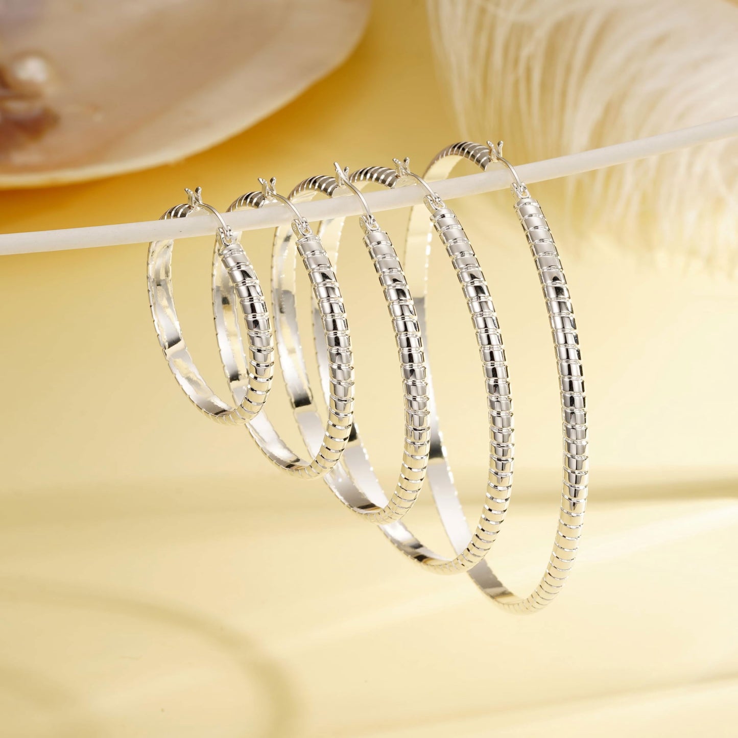 2 Pairs 18K Gold Plated Hoop Earrings for Women CZ Post Hypoallergenic Earrings Set Birthday Graduation Jewelry Gifts Her Mom Wife Girlfriend Female Lady Adults Ideas 20/30MM