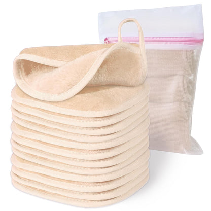 | Reusable Update Makeup Removing Microfiber Cloth for Sensitive Skin | Washable Makeup Remover Towels | Natural Facial Cleansing Towels (6”X 6”, 12 Pack / White)