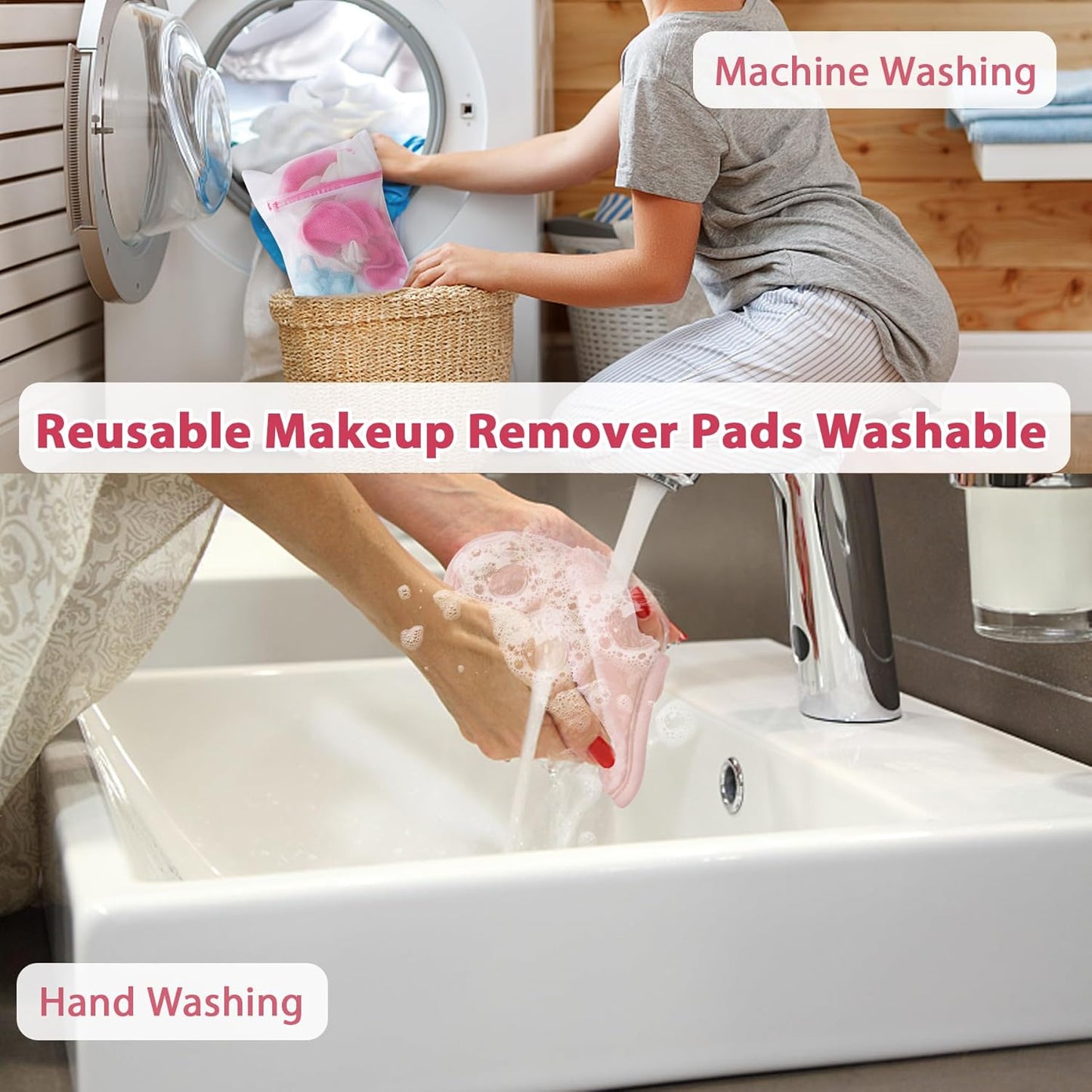 | Reusable Update Makeup Removing Microfiber Cloth for Sensitive Skin | Washable Makeup Remover Towels | Natural Facial Cleansing Towels (6”X 6”, 12 Pack / White)